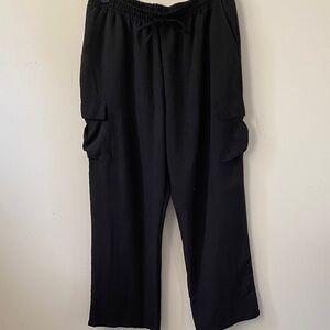Chic Black Wide Leg Women's Pants